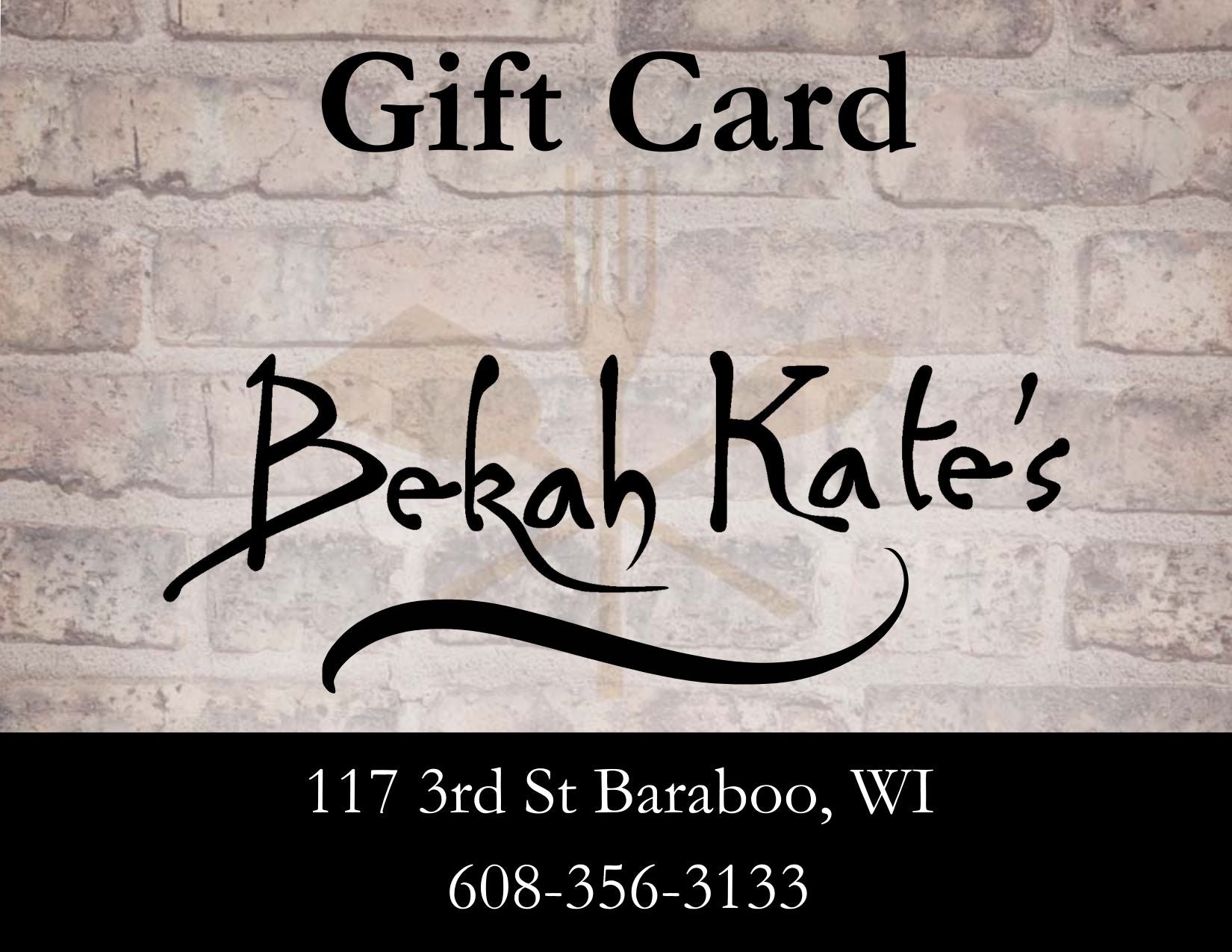 Bekah Kate's Gift Card $75