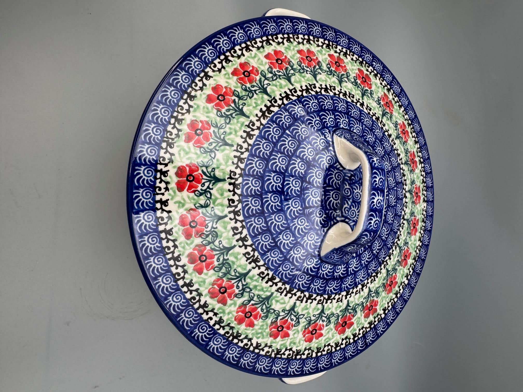 European Design Polish Pottery Covered Casserole