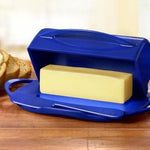 Dark Blue Butterie Butter Dish with butter in it