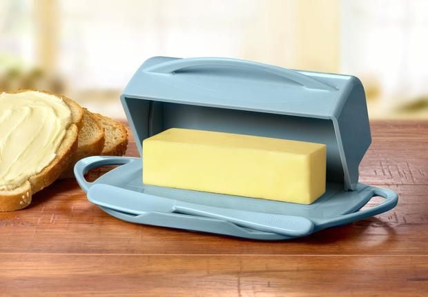 Butterie Butter Dish in Blue with stick of butter