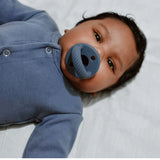 Itzy Ritzy Sweetie Soother Pacifier Set/2 - Robins Egg Blue and Navy Cables