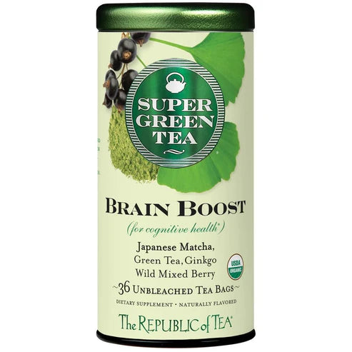 Republic of Tea Organic Brain Boost SuperGreen Tea Bags