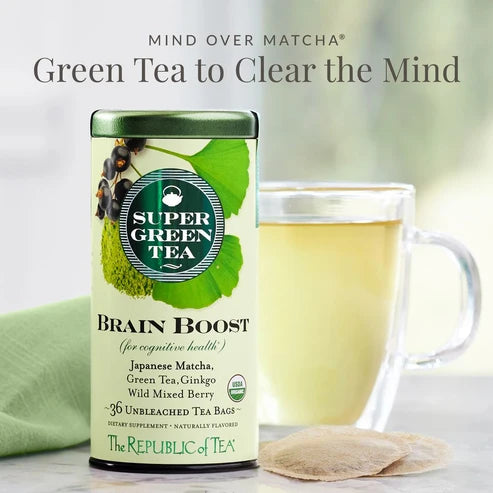 Republic of Tea Organic Brain Boost SuperGreen Tea Bags