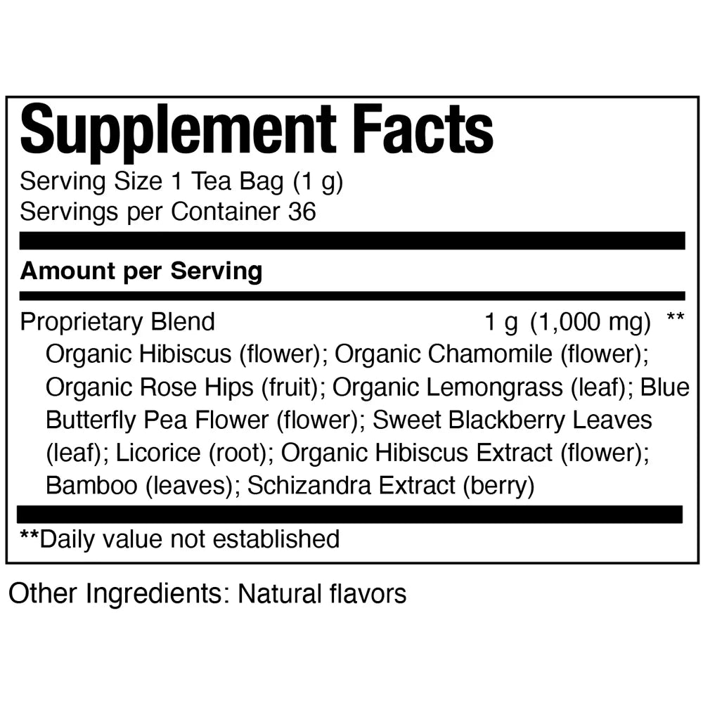 Supplement Facts for Republic of Tea Beauty Sleep