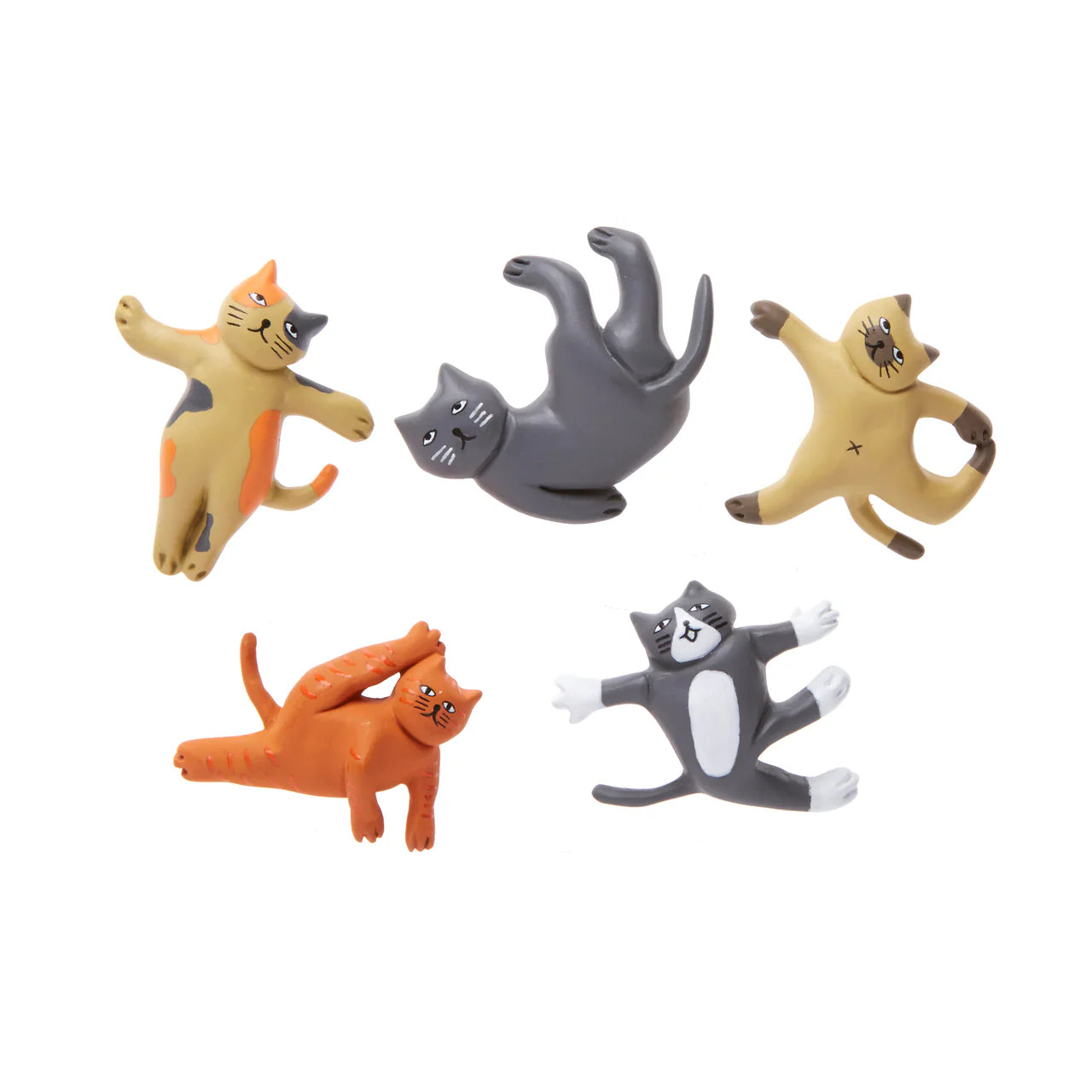 Kikkerland Cat Yoga Magnets s/6