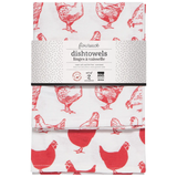 Now Designs Chickens Dish Towel s/2