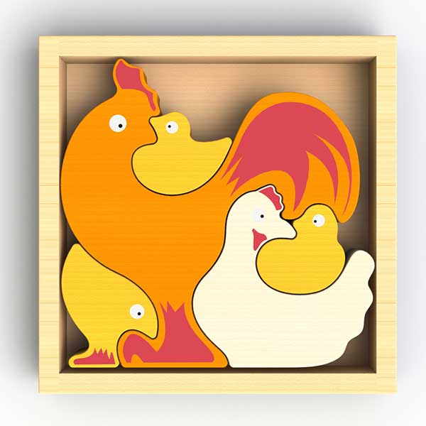 Begin Again Chicken Family Puzzle