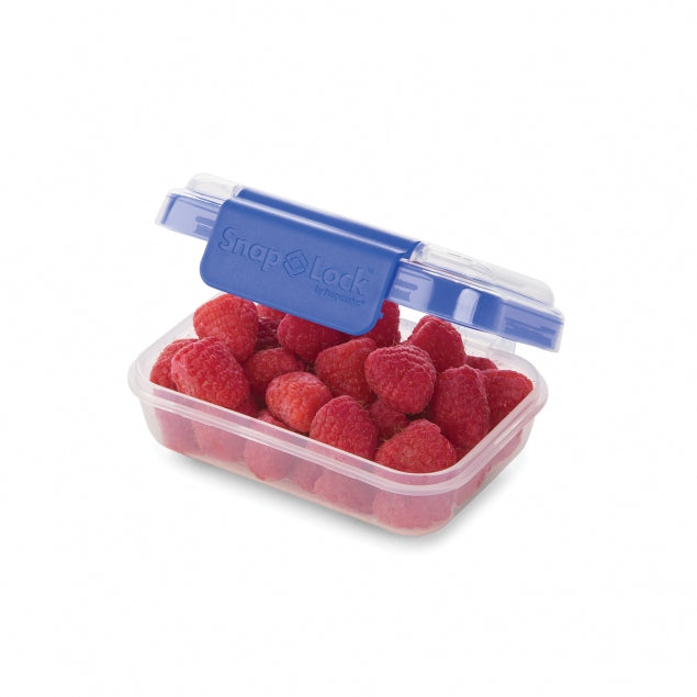 Progressive Snap Lock 1 Cup Container blue filled with strawberries