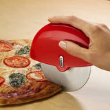 Zyliss pizza wheel  cutting a pizza