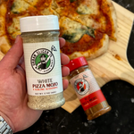 Urban Slicer White Pizza Mojo Seasoning in Package with Pizza