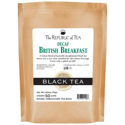 Republic of Tea Decaf British Breakfast Black Tea Bags