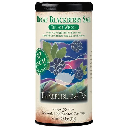 Republic of Tea Decaf Blackberry Sage Black Tea Bags