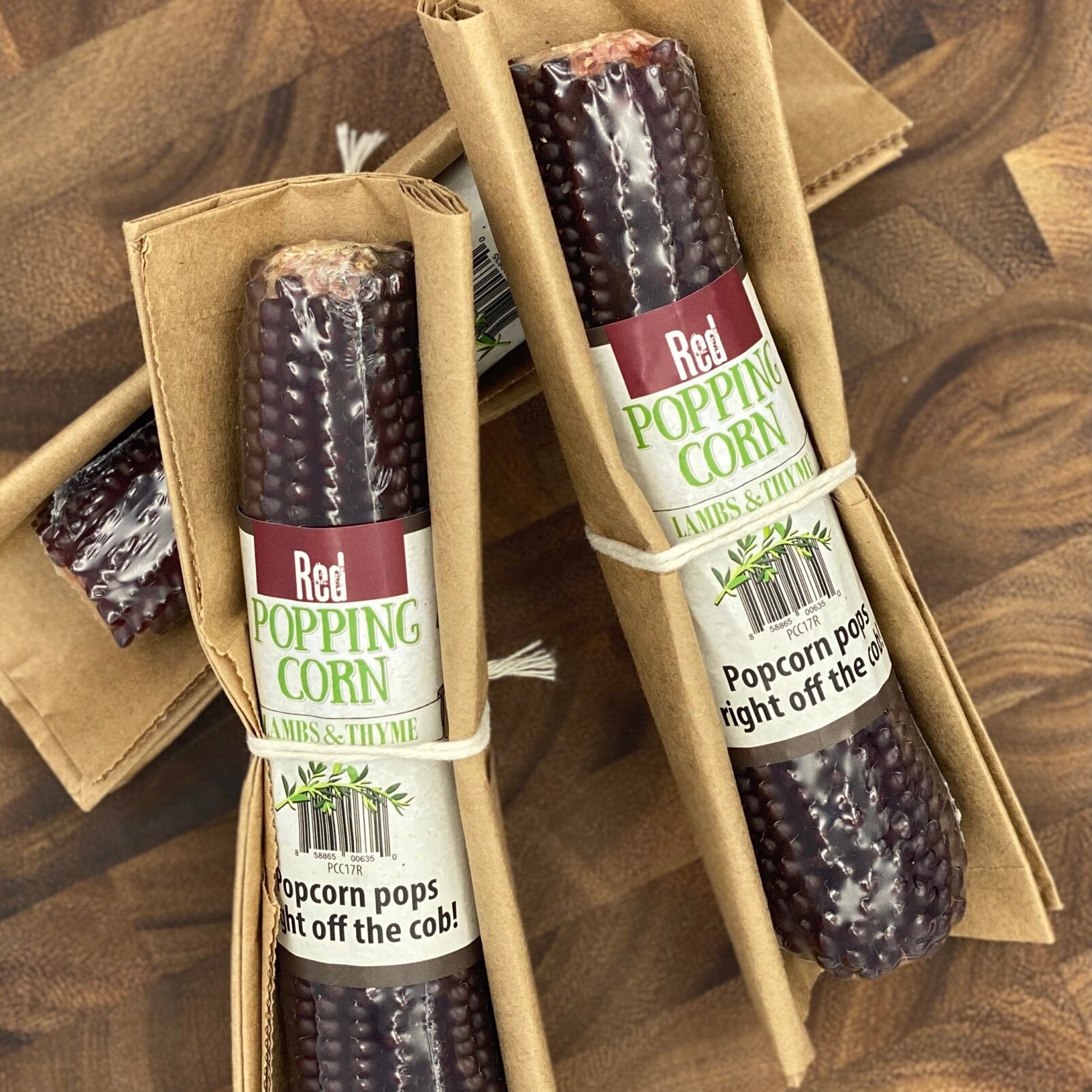 Lambs & Thyme Popping Corn Cob Gift Red