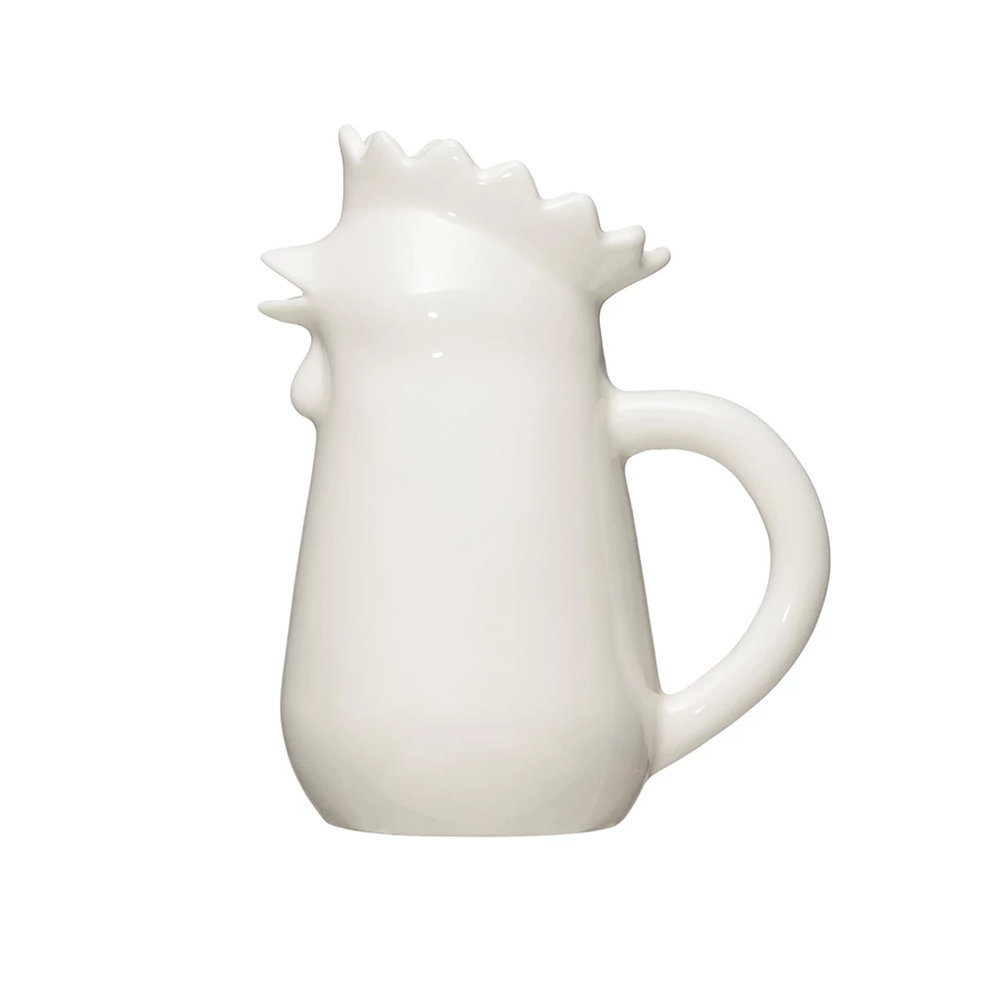 Creative Co-op Stoneware Chicken Creamer