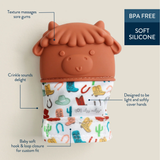 Itzy Ritzy Teething Mitts Highland Cow