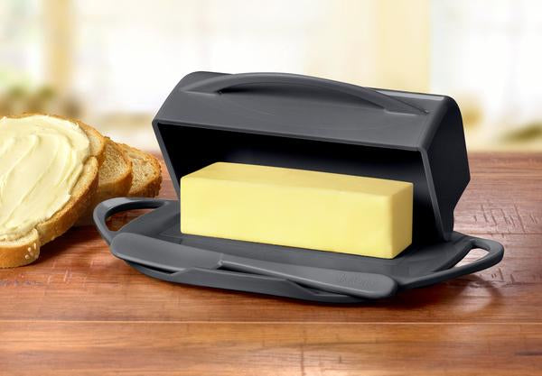 Gray Butterie Butter Dish with butter