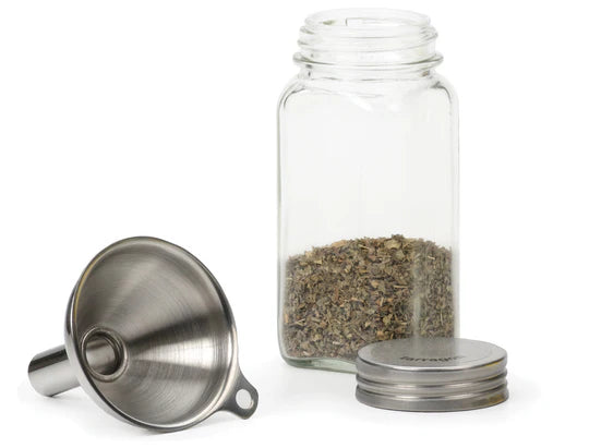 RSVP Jar of spice with funnel next to it