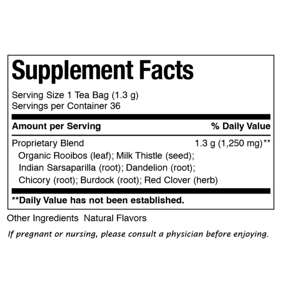  Picture Republic of Tea Get Clean Tea Supplement Facts