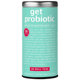 Get Probiotic tea cannister on white background