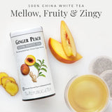 Republic of Tea Ginger Peach 100% White Tea Bags