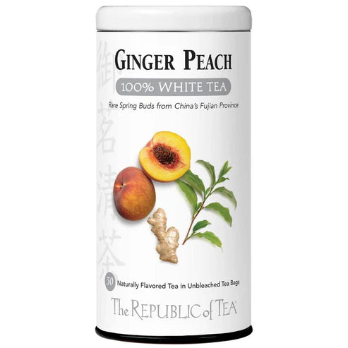 Republic of Tea Ginger Peach 100% White Tea Bags