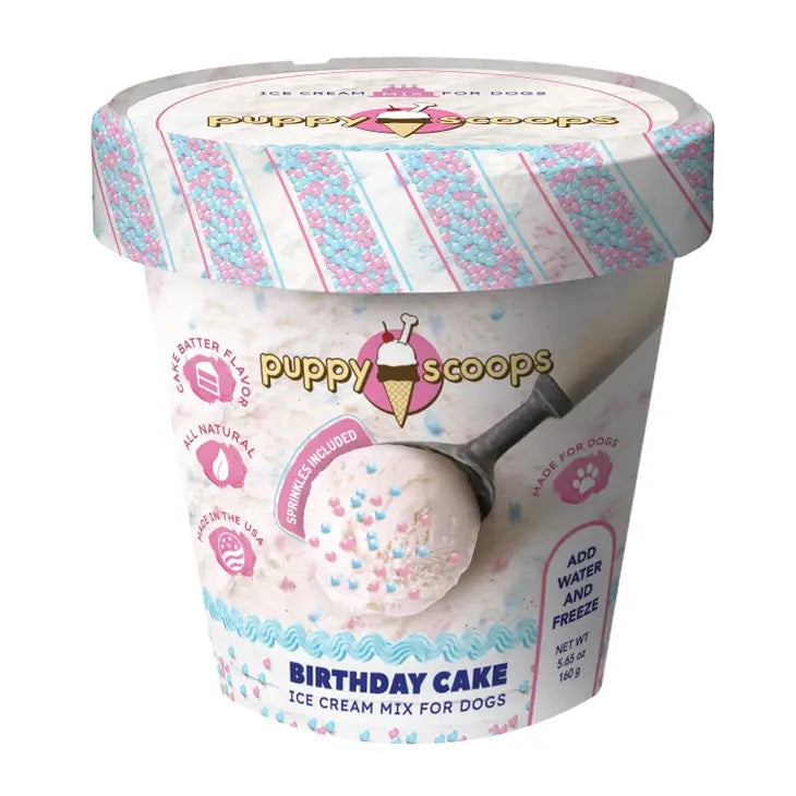 Puppy Cake Scoops Birthday Cake Ice Cream Mix with Pupfetti