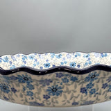 European Design Polish Pottery Fluted Pie Dish