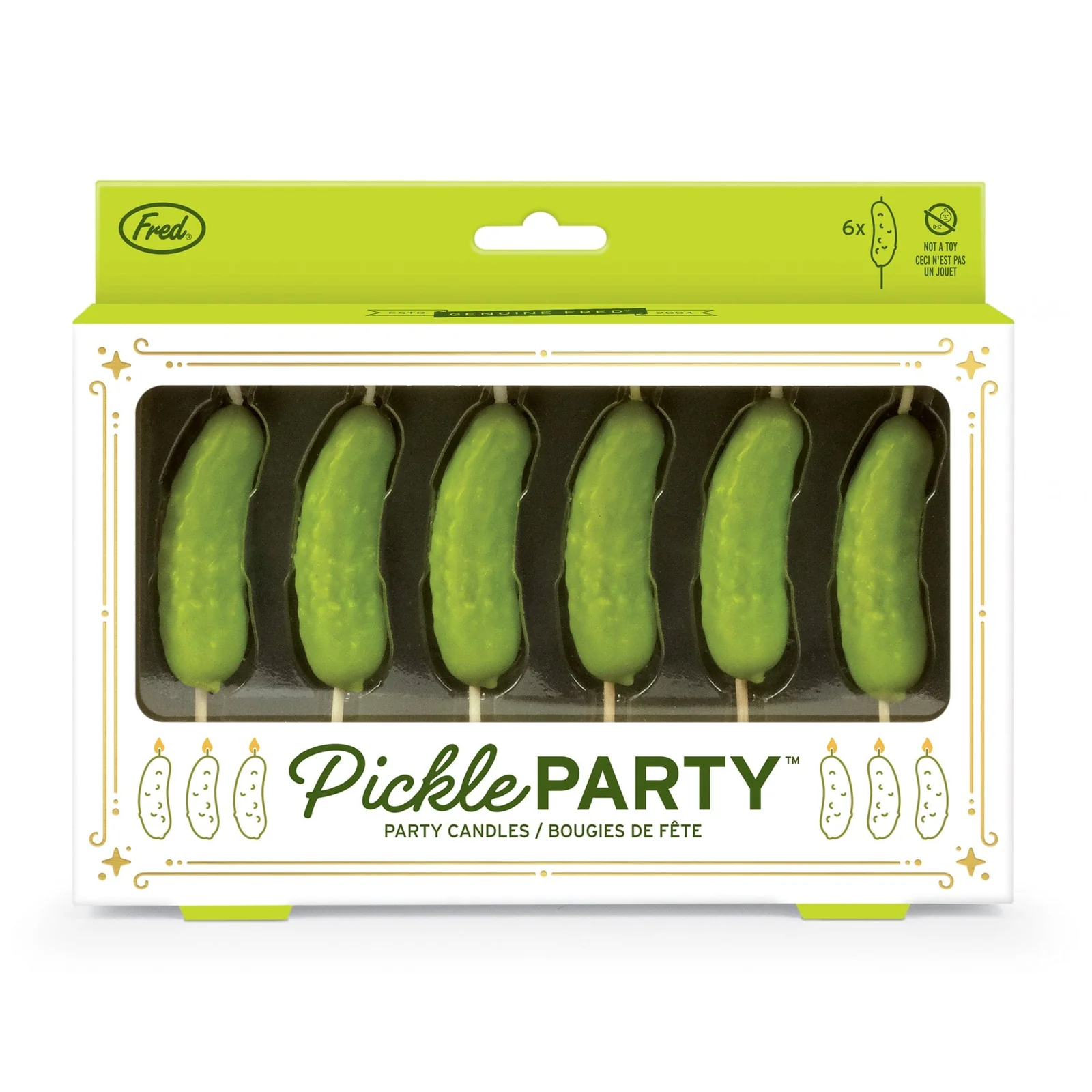 Fred Pickle Party Birthday Candles s/6