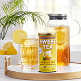 Republic of Tea's Keto Friendly Sweet Tea Half and Half with ice tea glass and carafe of tea