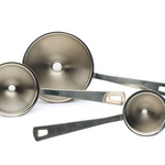 Set of three different sizes of funnels