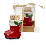 Tag Santa Boot Toothpick Holder