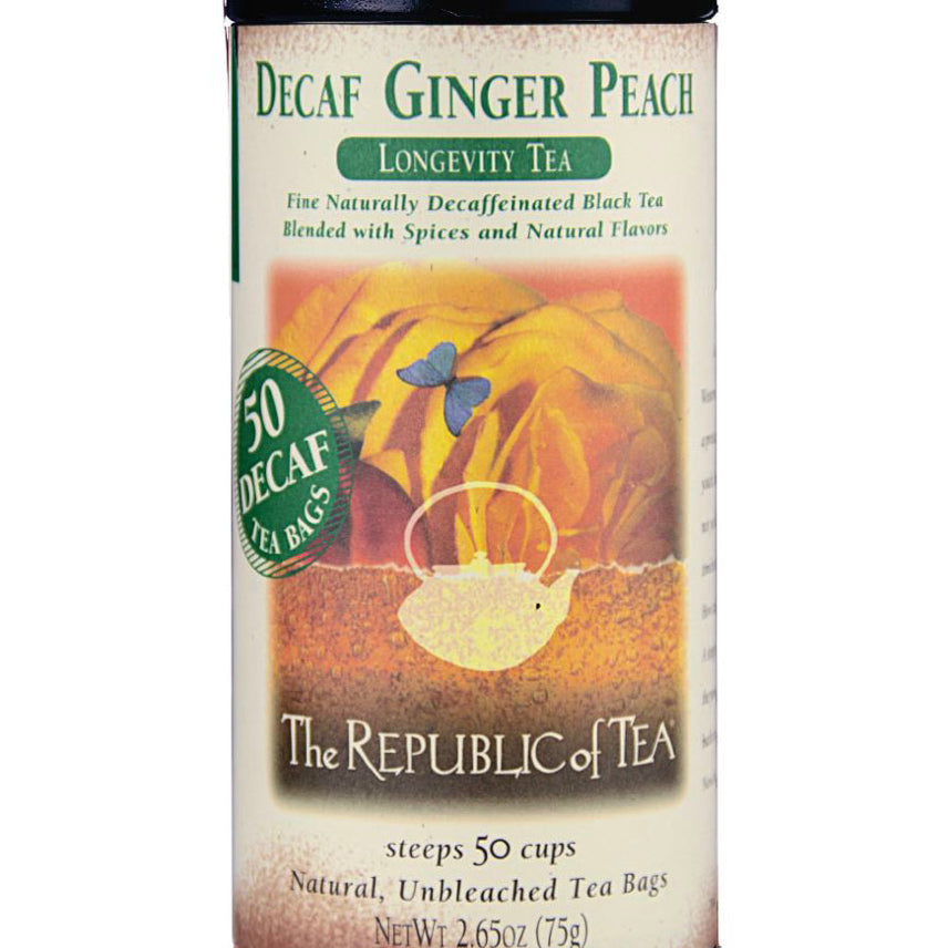  Picture Republic of Tea Decaf Ginger Peach Tea Can