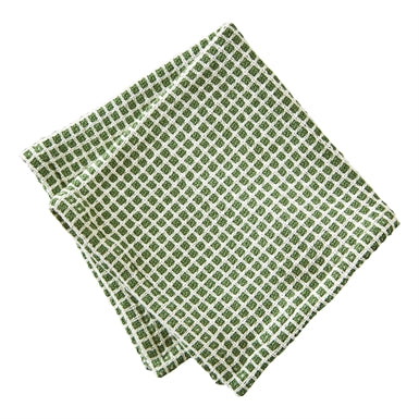 Tag Textured Dish Cloth foliage and white checked