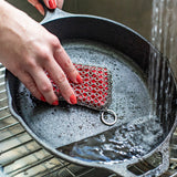 Lodge Chainmail Silicone Scrub Red