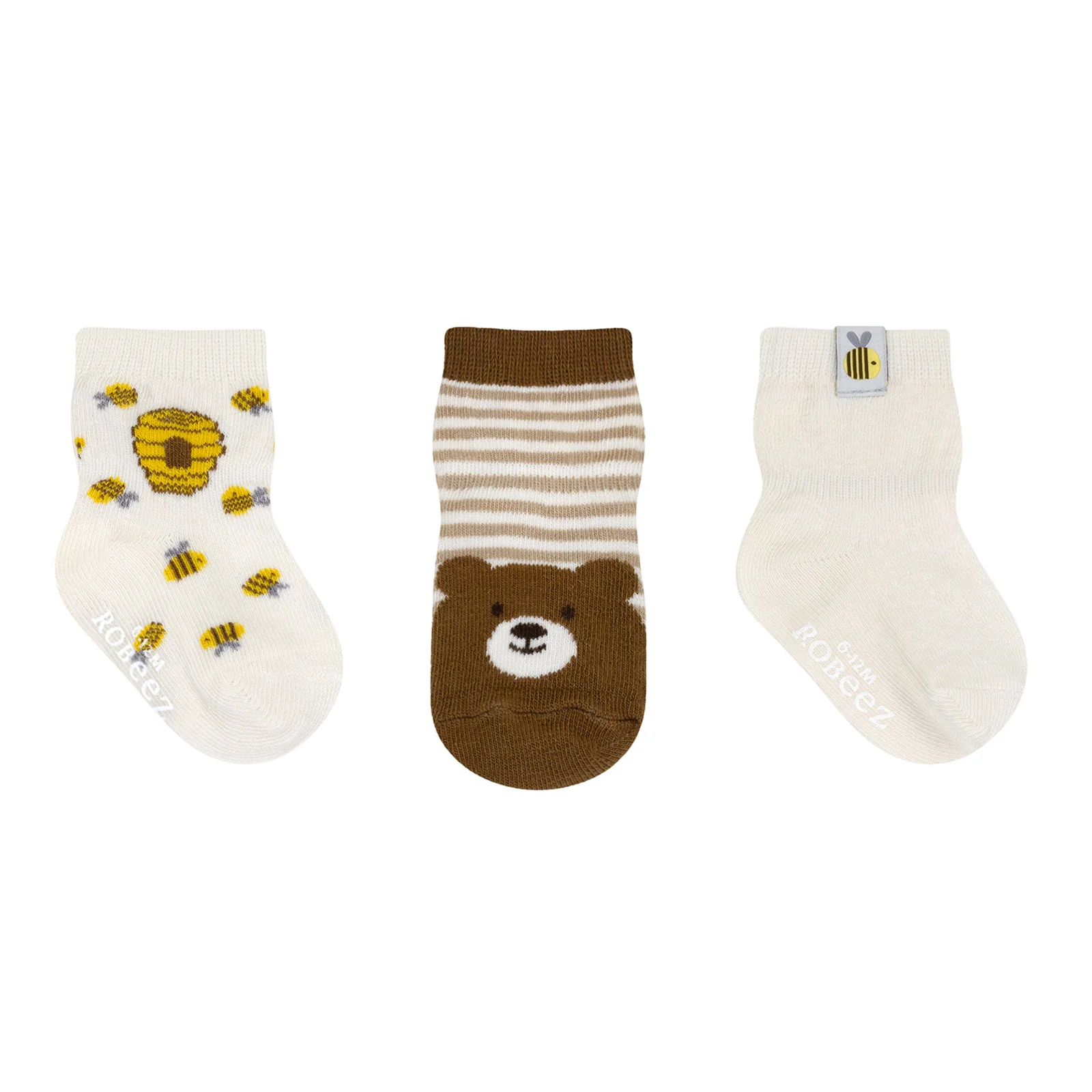 Robeez Socks 3Pk Oh Honey! 0-6