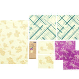 Picture of the Bees Wrap Variety Pack Honeycomb, Clover, Geometric