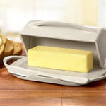 Ivory Butterie Butter Dish with butter in it