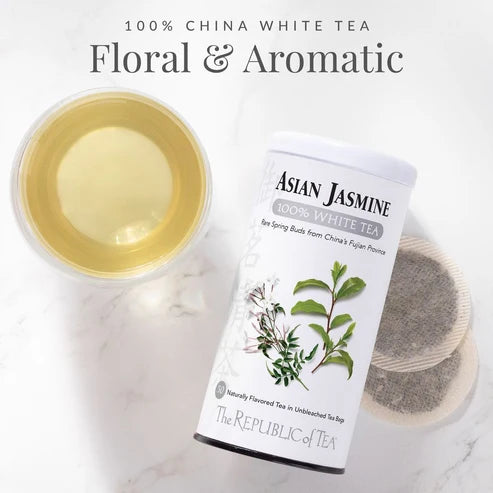 Republic of Tea Asian Jasmine 100% White Tea Bags