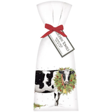 Mary Lake Thompson Wreath Cow Towel Set