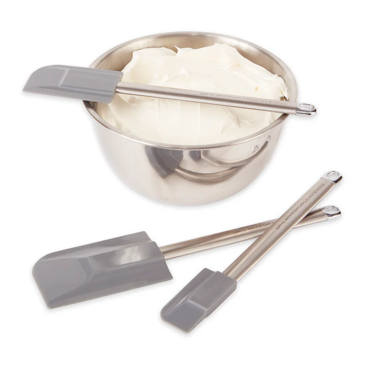 RSVP Silicone Spatula w/SS Handle Large Gray