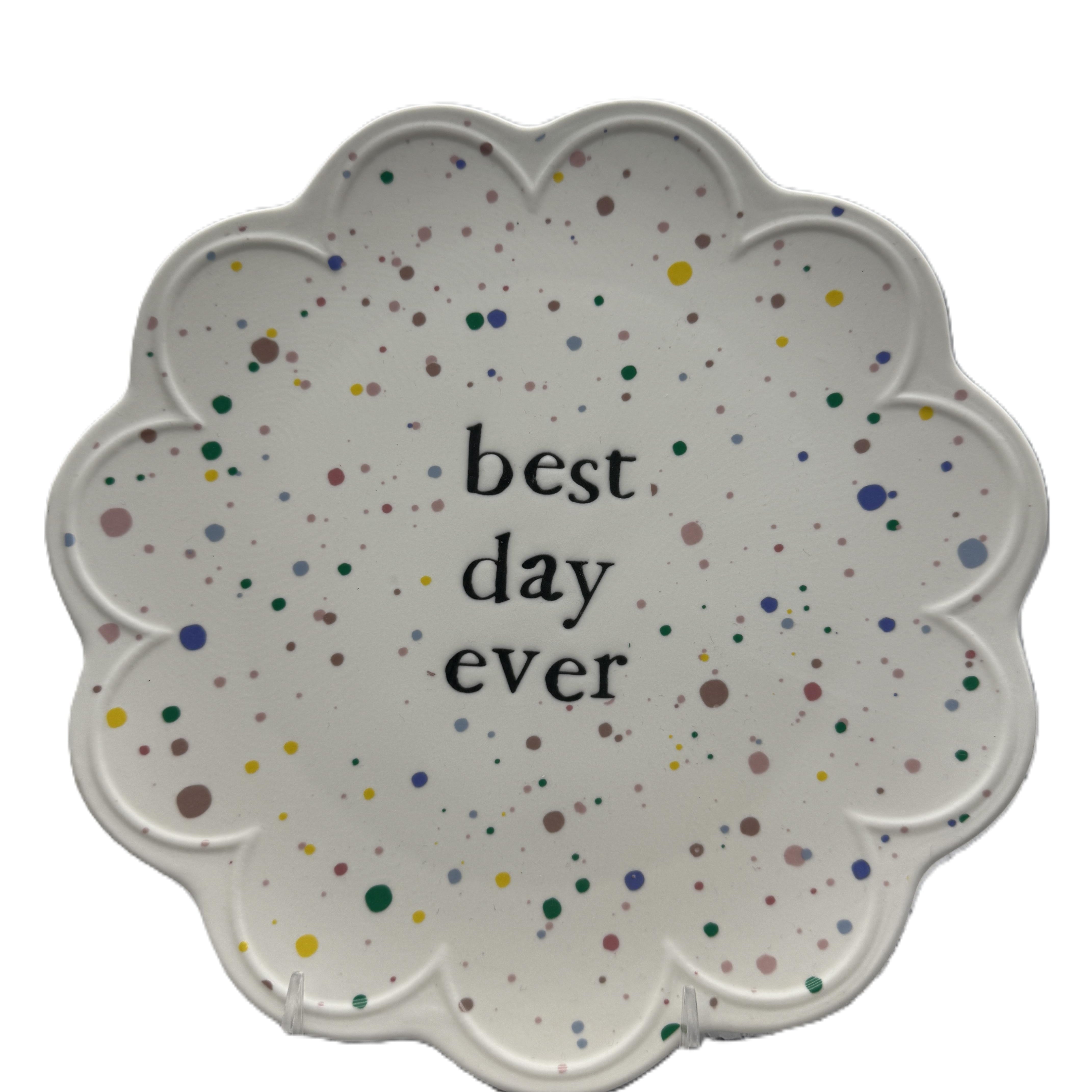 Audreys Ceramic Celebrate Plate - Best Day Ever