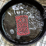 Lodge Chainmail Silicone Scrub Red