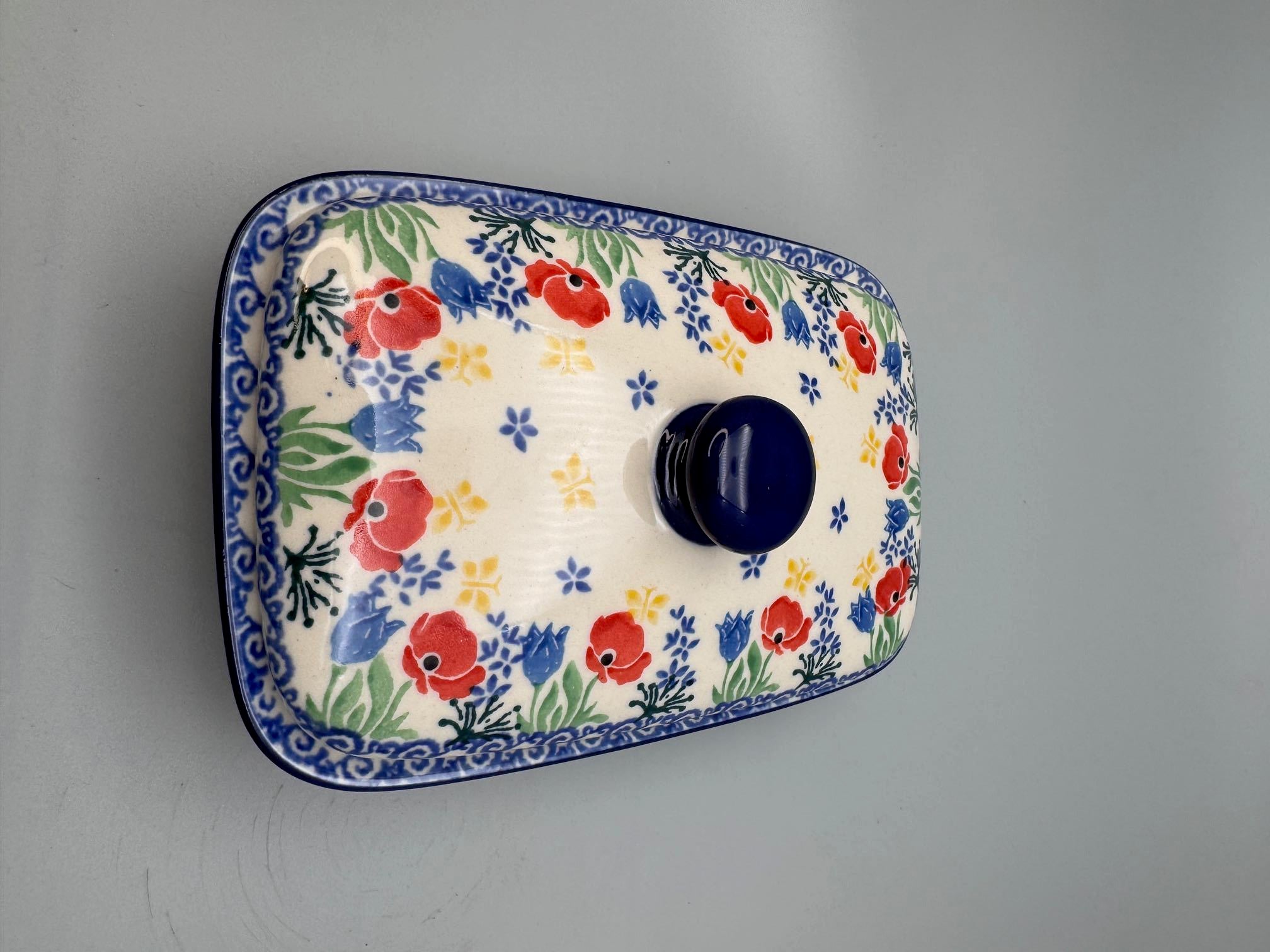 European Design Polish Pottery Butter Dish