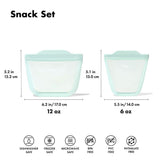 Oxo Tot Silicone Reusable Bag 2pc Mixed Snack Set