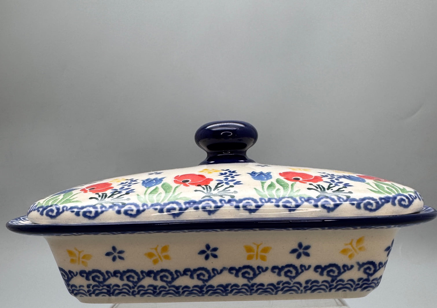 European Design Polish Pottery Butter Dish