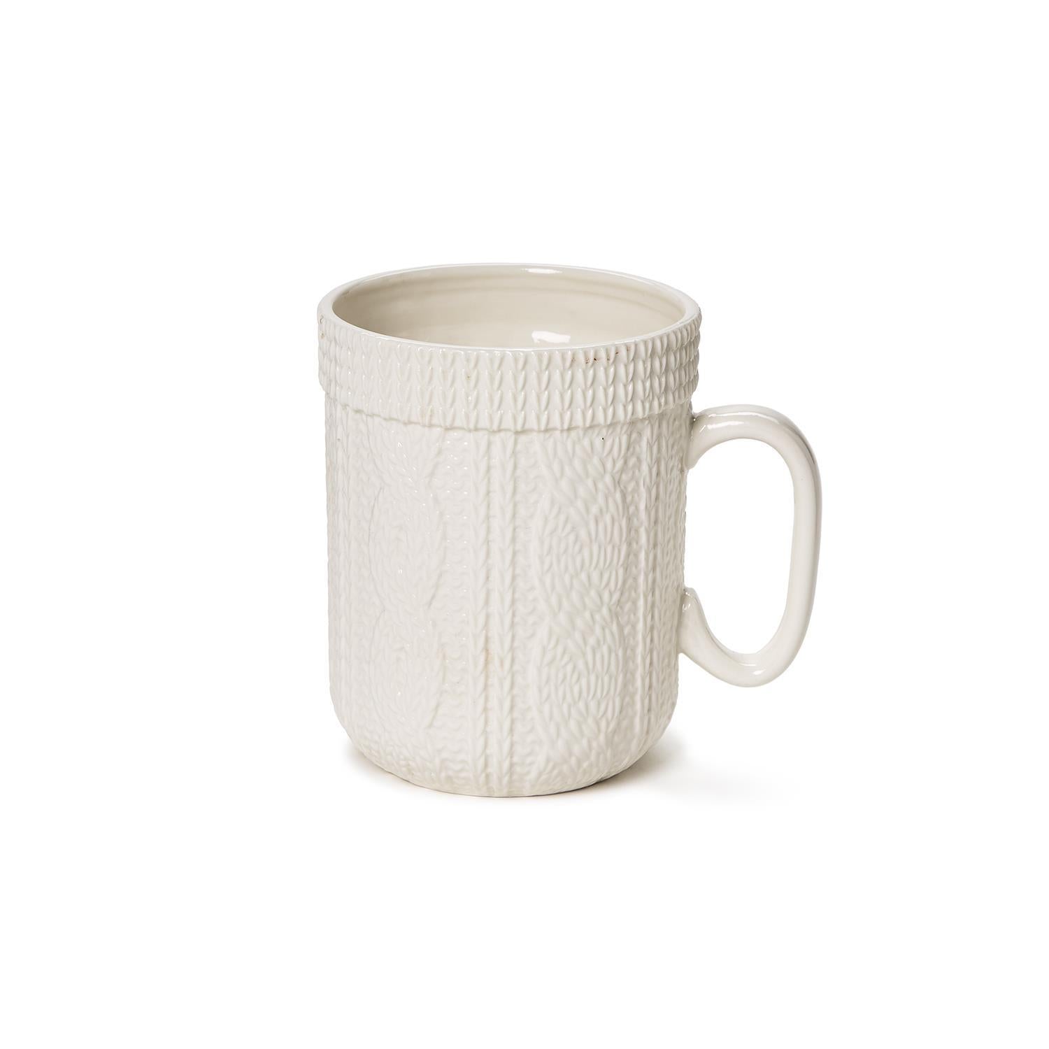 Twos Co Cable Knit Mug w/6 Snowflake Marshmallow Toppers