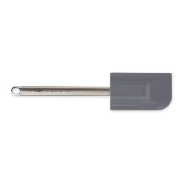 RSVP Silicone Spatula w/SS Handle Large Gray