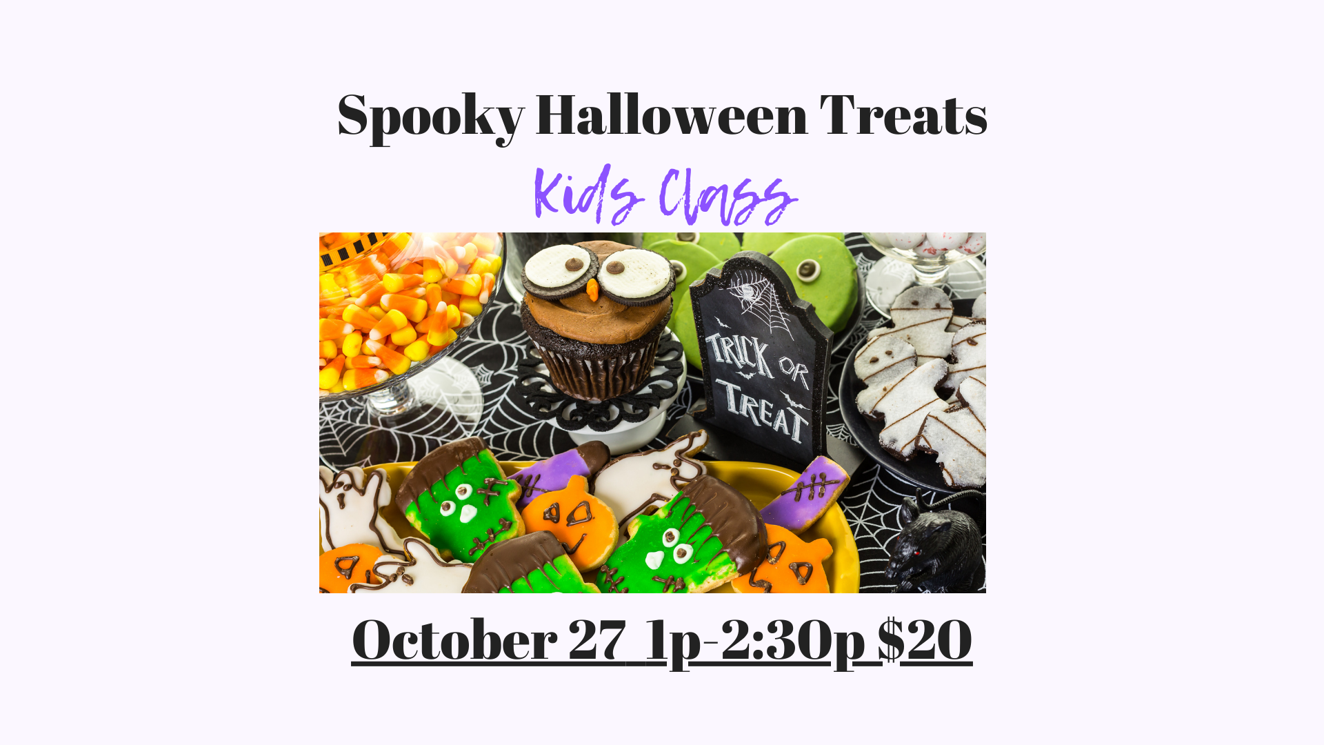Spooky Halloween Treats  Kids class poster