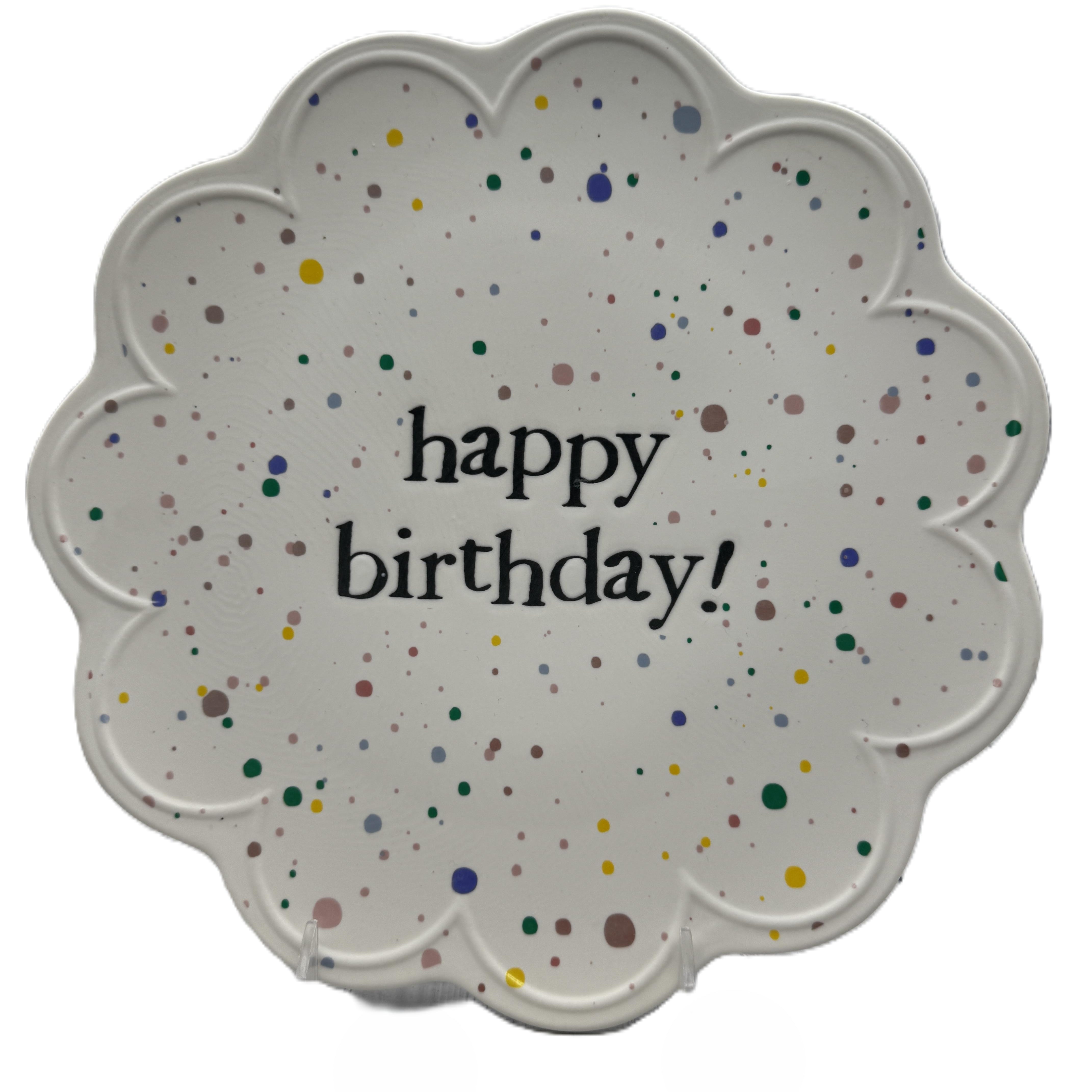 Audreys Ceramic Celebrate Plate - Happy Birthday!