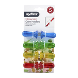 Zyliss Corn Holders 4 Piece Set in package-colors blue, green, yellow, and red